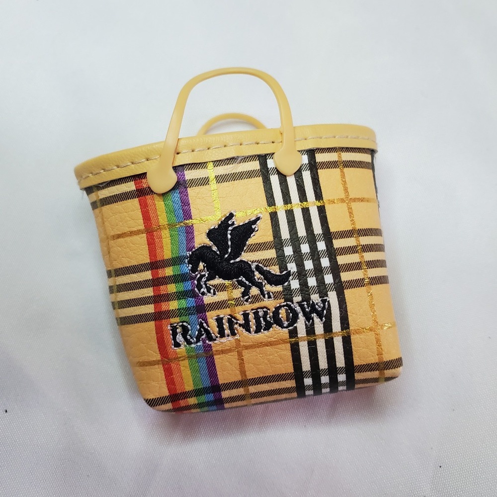 Rainbow High Pacific Coast Harper Dune Doll Outfit‎ Plaid Purse Beach Bag Tote